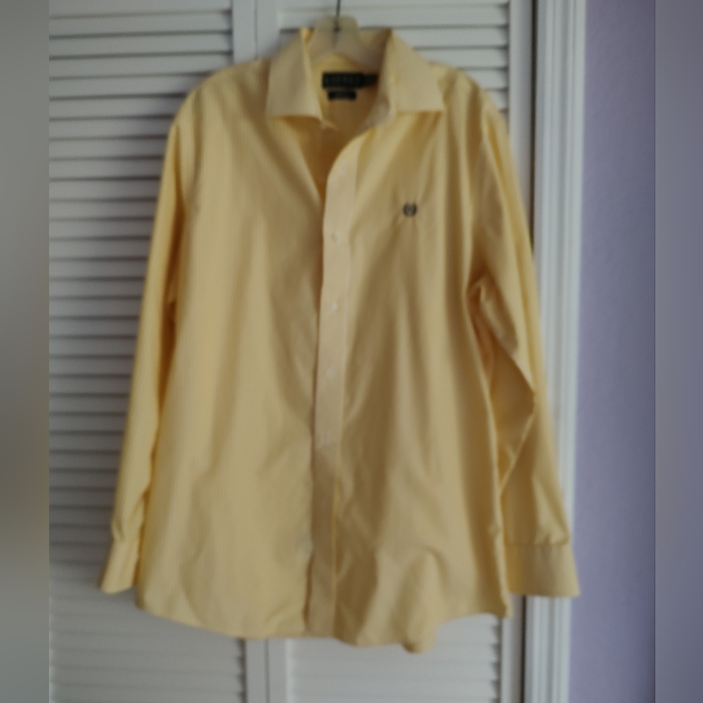 Lauren Ralph Lauren yellow white strip polo shirt